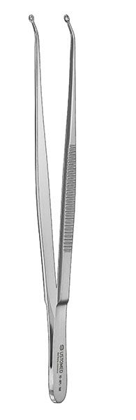 Picture of Graft Tweezers with opening for sutures, 160mm