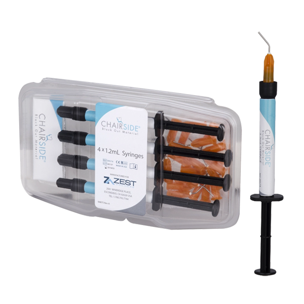 CHAIRSIDE™ Block out Material, 4-1.2mL syringes, 20 mixing tips