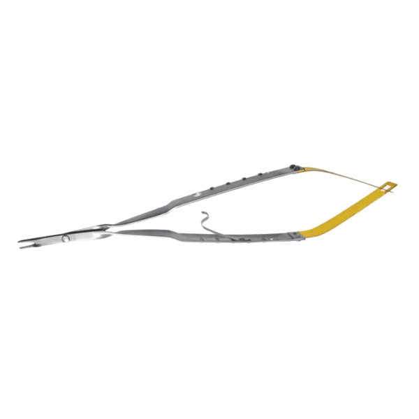 Laschal FNH-C LASCHAL Needle Holder, Thumlock, Diamond-Micro Tips, curved, 17.75cm
