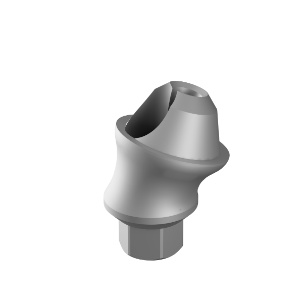 Angled Multi Unit One Piece 17°/ 3mm Shoulder, 1.4 thread, concave, Narrow Line RITTM-NL-MU-KS1720-CNV-1.4