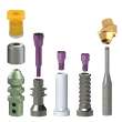 17° Angled Multi Unit Kit 1mm Shoulder Includes 1-MU-KSAN, 1-MU-KSSL, 1-MU-KSOTT, 1-MU-KSSLP, 1-MU-KS-PT, 1-MU-KSHC , 2-MU-KSTS, 1-MU-HD & 1-MU-TSAMU